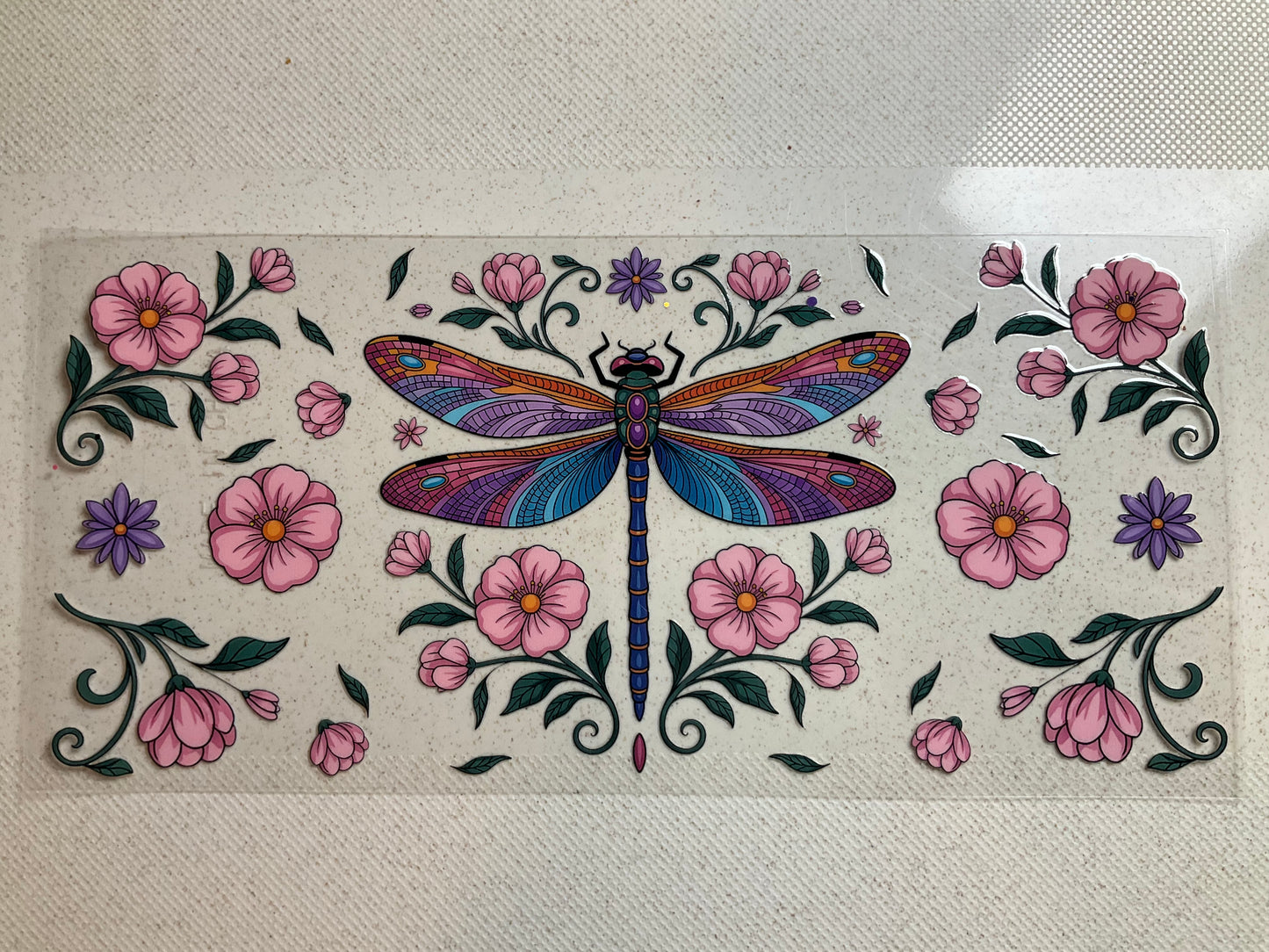 A- Dragonfly & Flowers