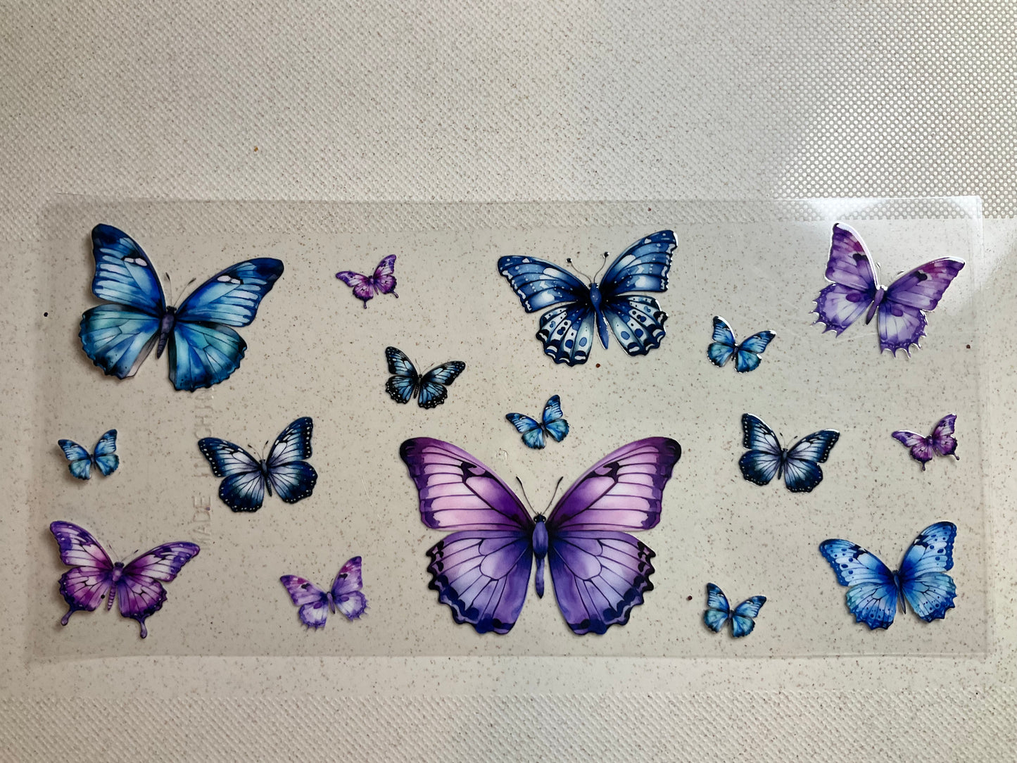 A- Butterflies Blue & Purple
