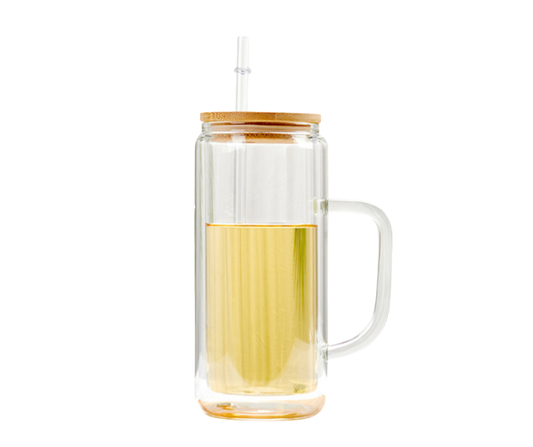 15oz Snowglobe Beer Style Glass Mug with Handle