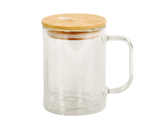 15oz Snowglobe Glass Mug with Handle